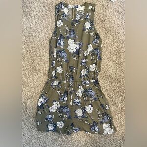 Green Floral Romper